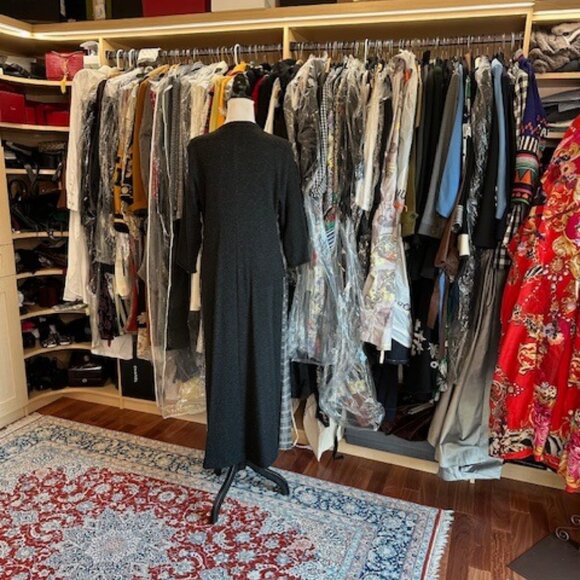 Hache Plaid Print Long Dress Size 42 - Picture 3 of 9